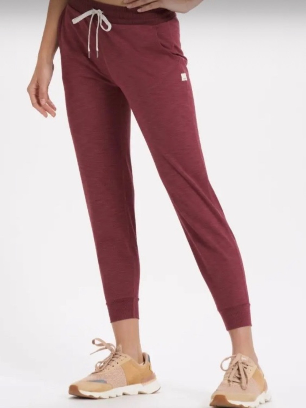 Vuori Lux Rib performance jogger desert rose heather small EUC